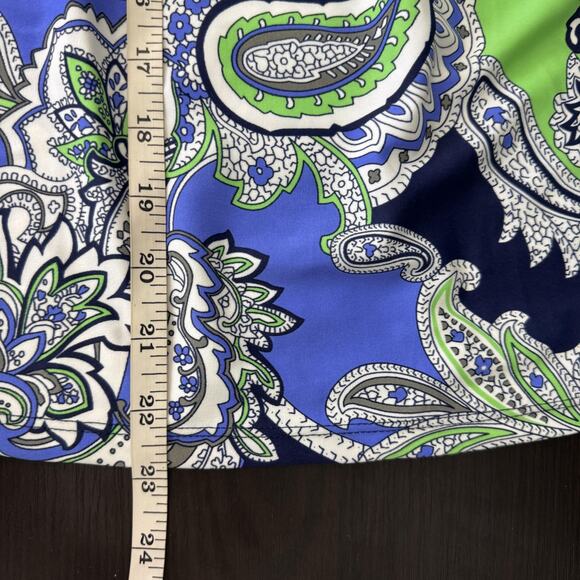 Jude Connally Top Women XS Paisley Mylie Ruffle Mock Neck Made Floral Office NEW - Picture 10 of 11